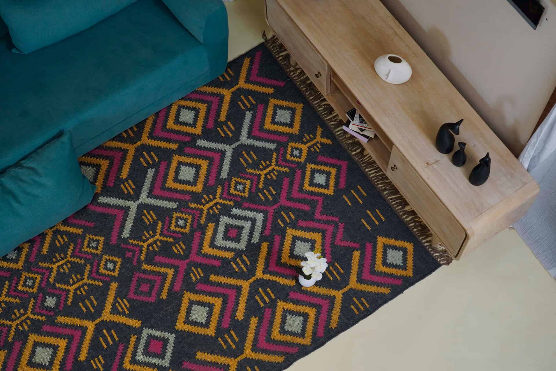 Chouhan-KLM400016 Nomad Ember Geometric Jute Area Rug with Fringe - Image 5