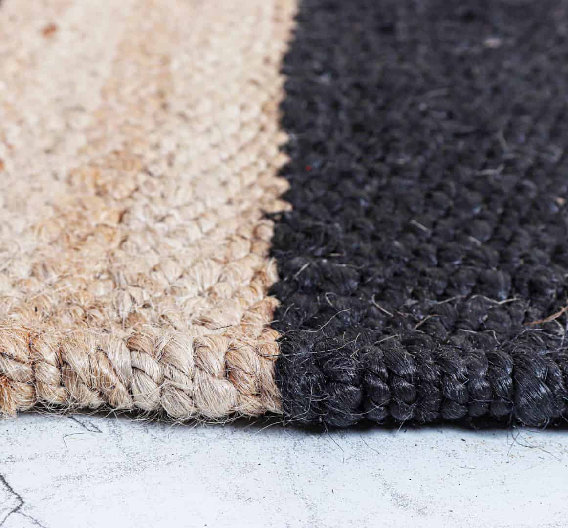 Home and Living Room Decor Hand Loomed Natural Jute Hemp Runner Rug with Black Stripes Line Decor Rug For Living Room - Image 5