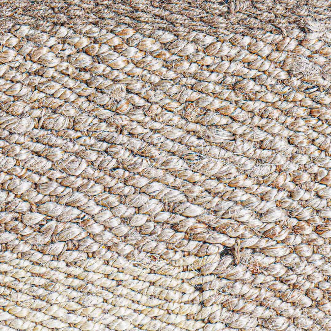 Traditional Indian Hand Woven Beige with White Stripes Large Area Jute Hemp Runner Rug Large Area Runner Hemp Jute Rug - Image 7