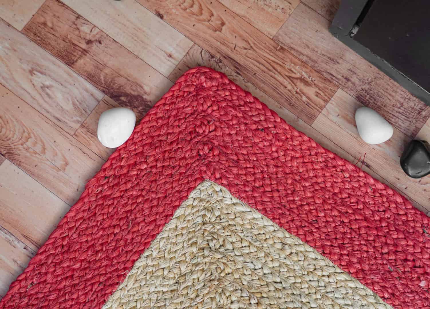 Eco Friendly Handmade Braided Large Area Natural Jute Rug with Color Border - Image 5