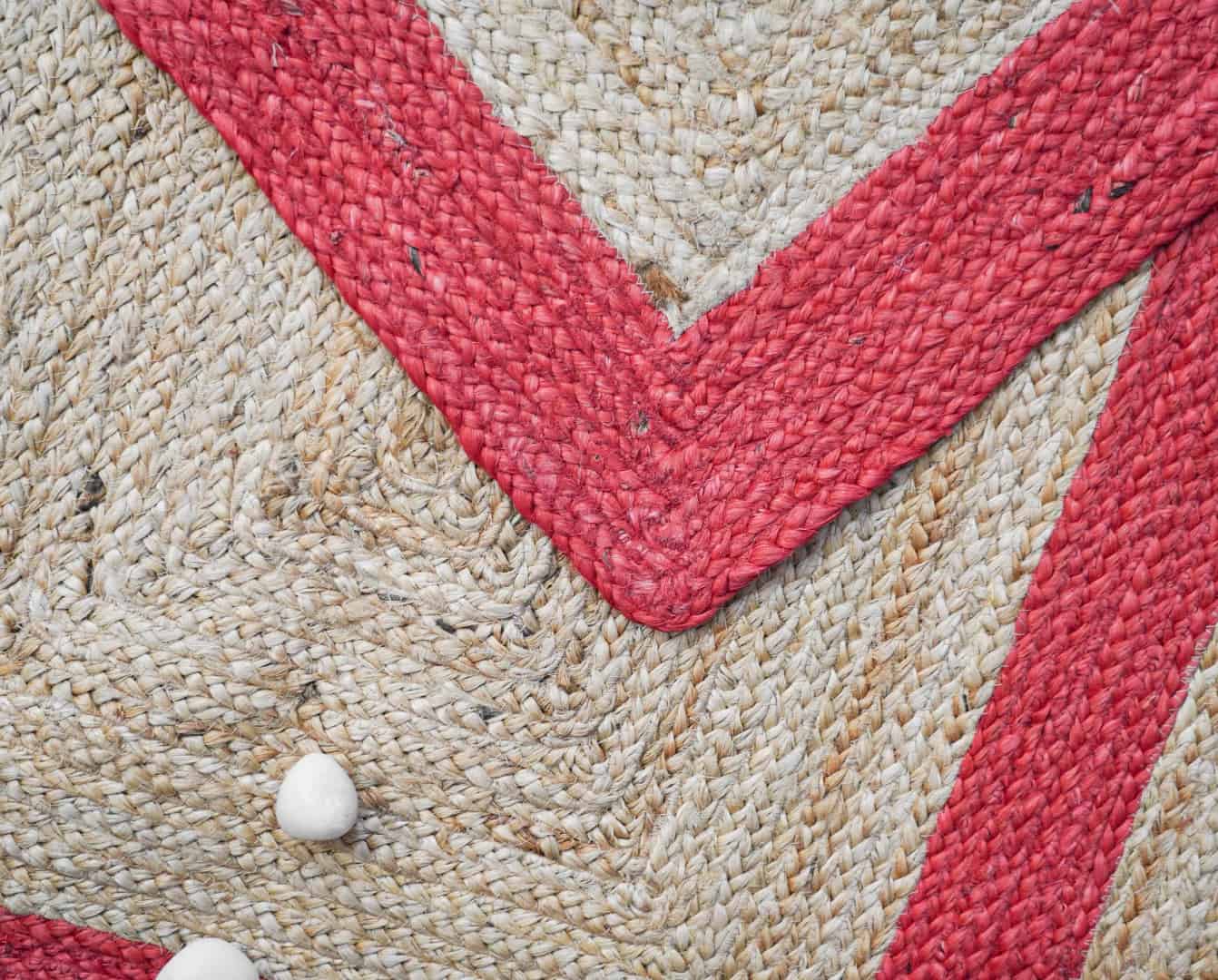 Eco Friendly Handmade Braided Large Area Natural Jute Rug with Color Border - Image 8