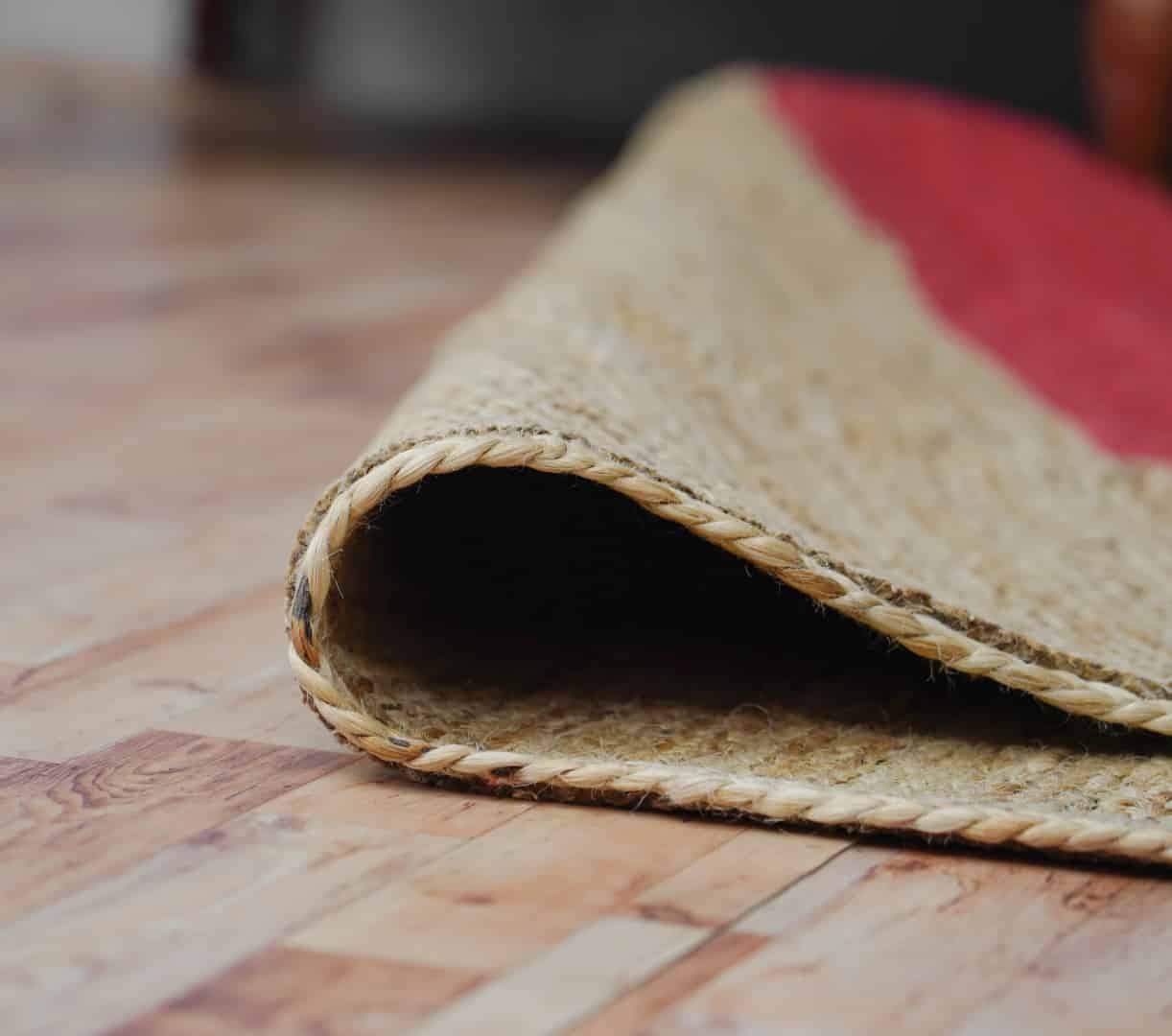 Beige with Color Border Bohemian Hand Braided Jute Rectangle Rug - Image 7