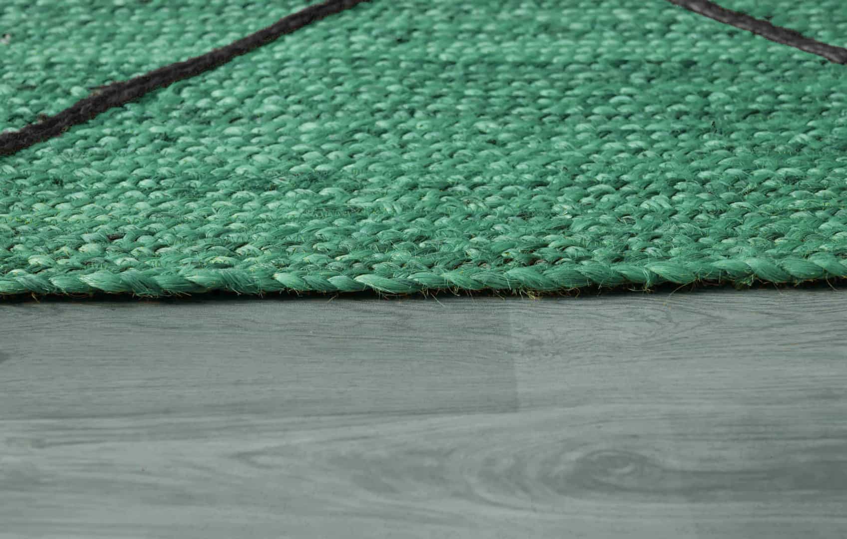 Various Color Hand Braided Bohemian Black Diamond Design Jute Runner Rug - Image 3