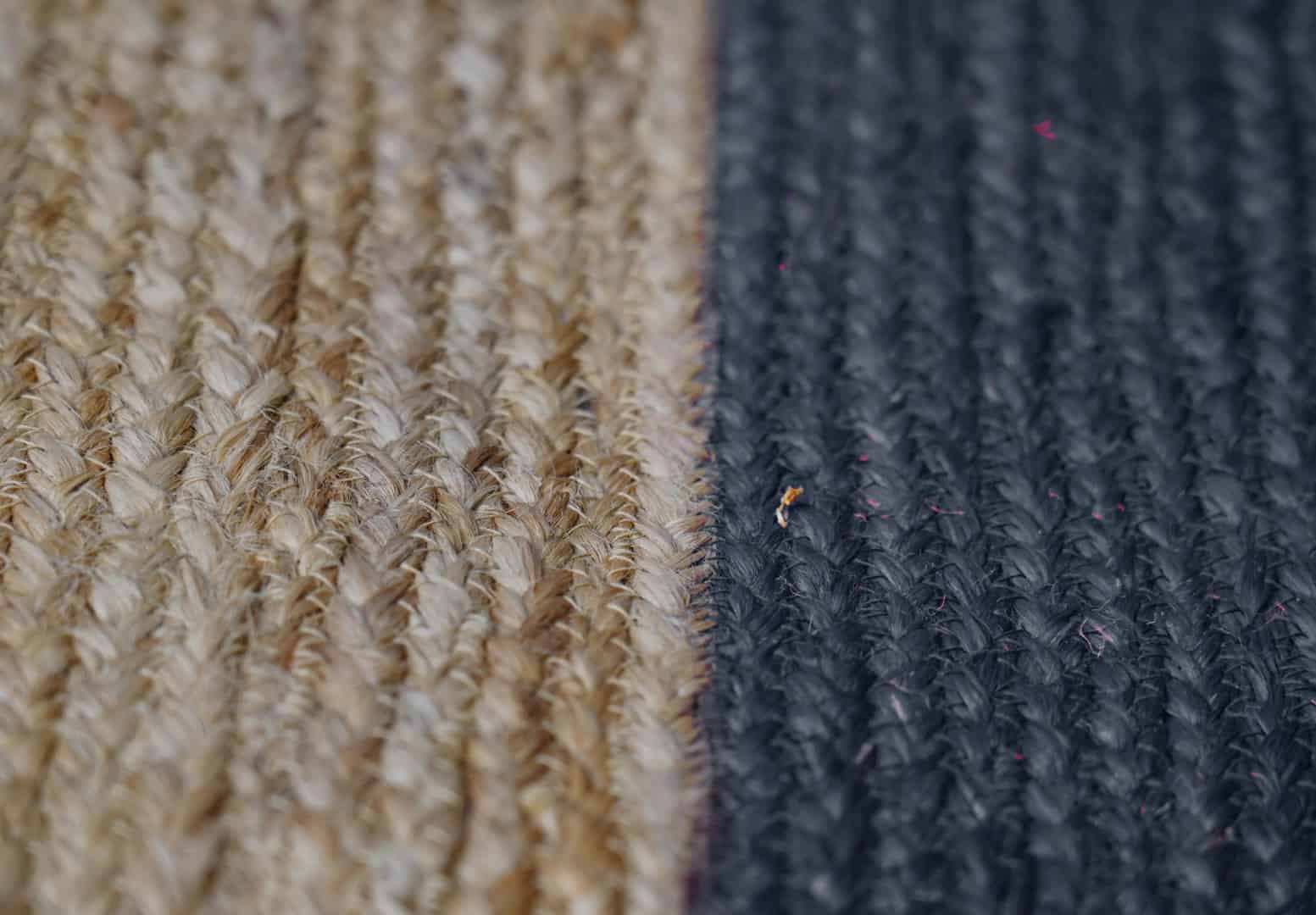 Hand Braided Rectangle Jute Rug Beige with Customized color Border - Image 5