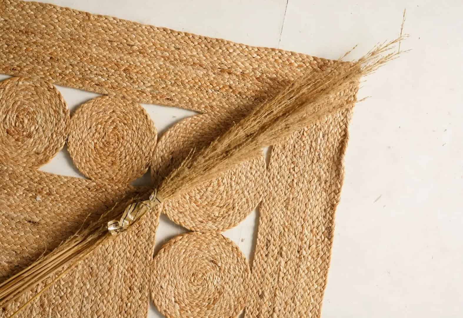 Eco Friendly Hand Braided Natural Rectangle Jute Rug - Image 9