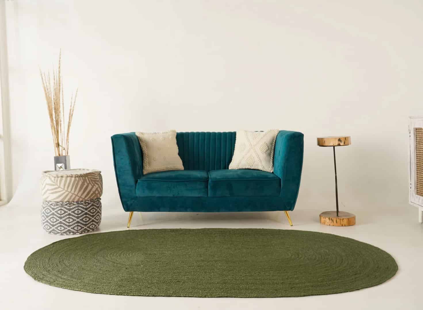 Hand Braided Eco Friendly Solid Pattern Oval Jute Rug - Image 9