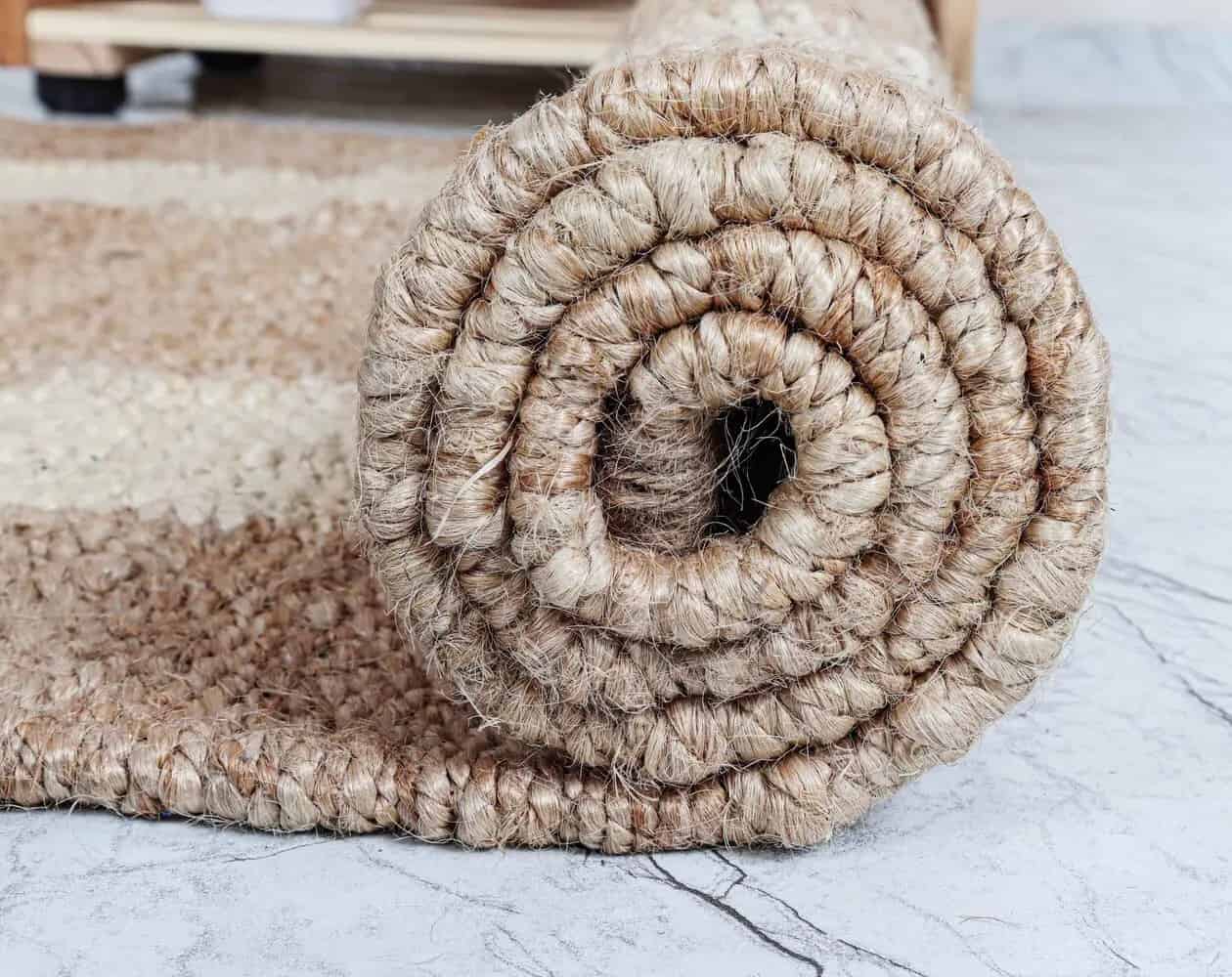 Room Decorating Rug Hand Crafted Beige And Off White Border Color Large Area Runner Rug Vintage Hemp Jute Rug Carpet For Living Room Home Decor Rug - Image 7