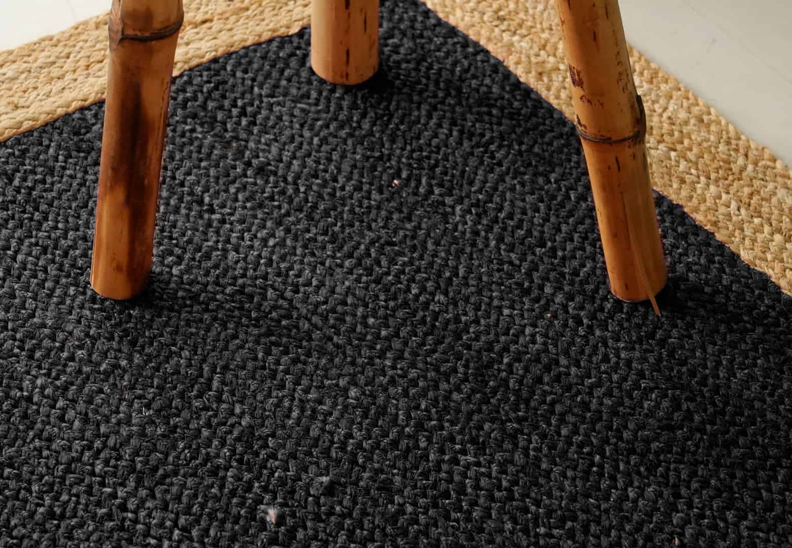 Eco Friendly Hand Braided Rectangle Jute Rug Every Color With Beige Border - Image 9