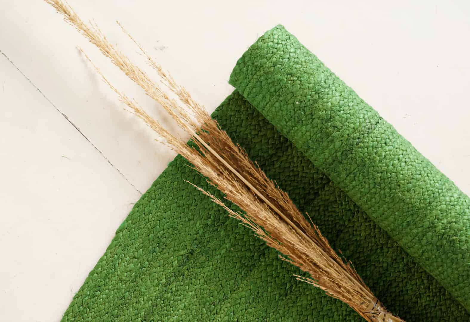 Hand Braided Oval Jute Rug Light Green Color Home Decor Rug - Image 7