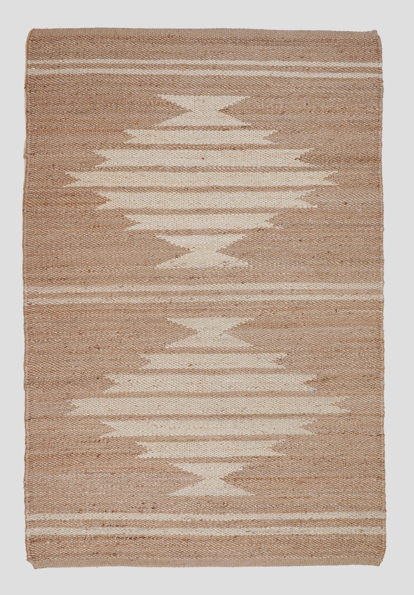 Traditional Hemp Jute Rug Handwoven Large Dhurrie Rug