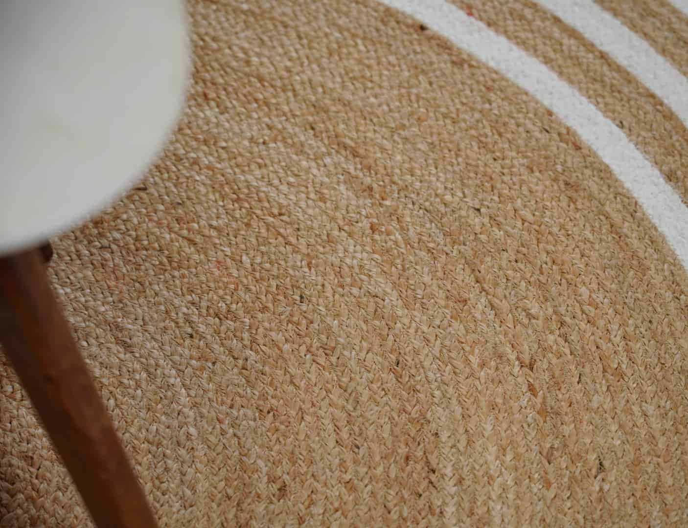 Handmade Round Jute Braided Rug with Chic Border - Image 9