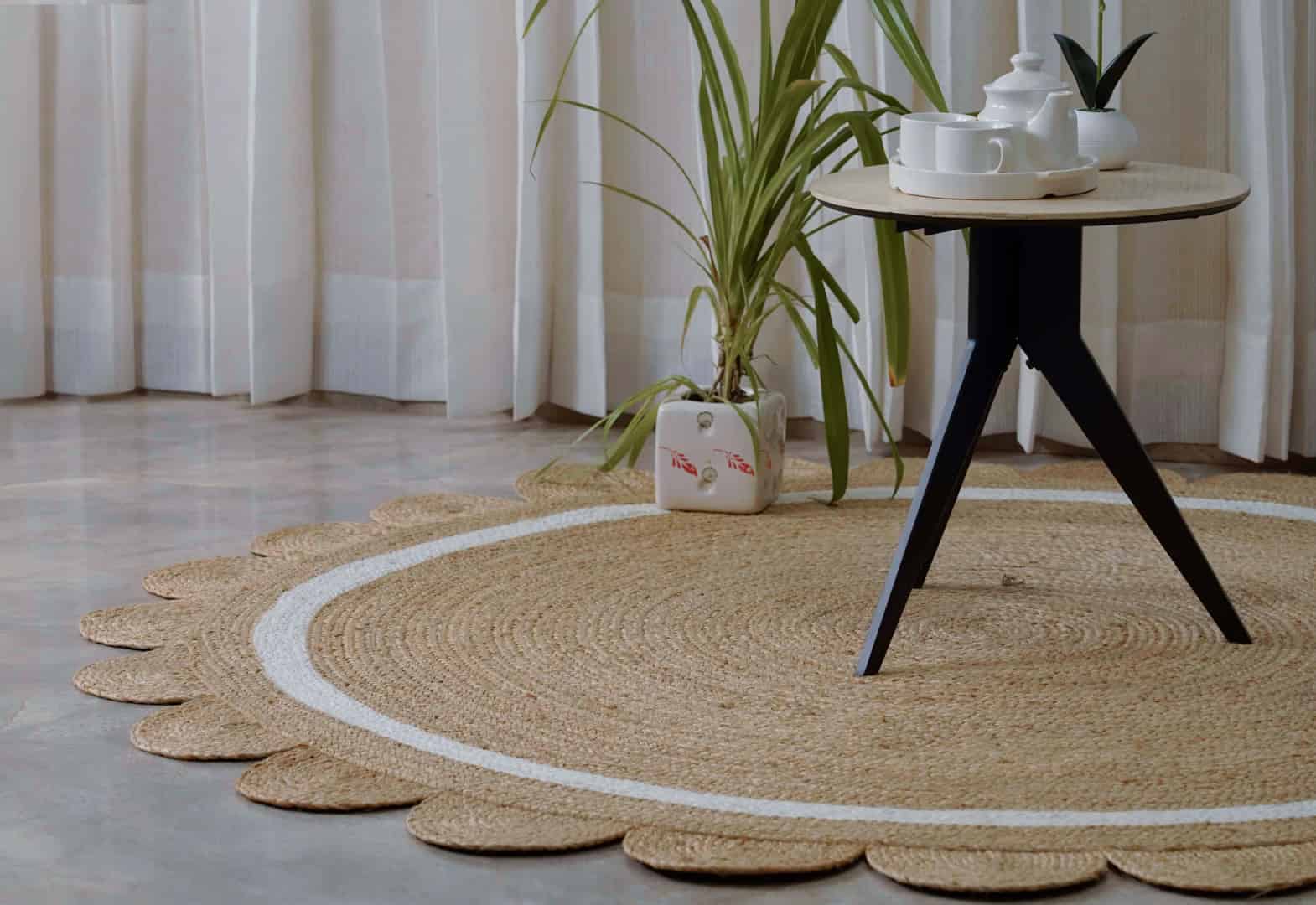 Artisan Scalloped Custom Braided Jute Rug - Image 3