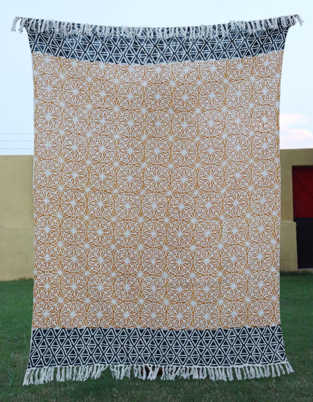 Hand Loomed Soft Cotton Throw Blanket
