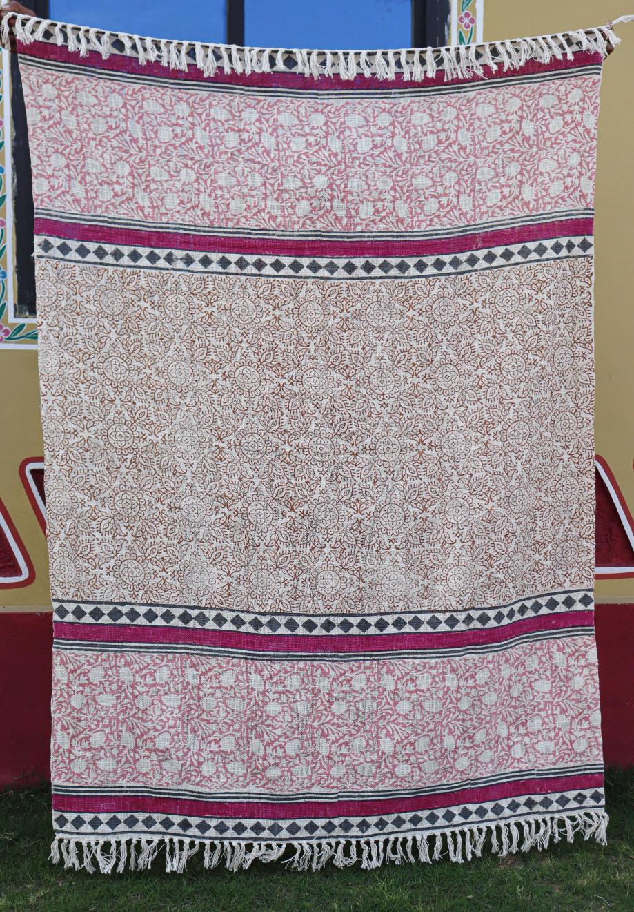 Hand Loomed Cotton Throw Blanket