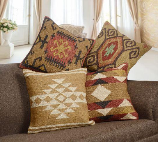 Handmade Wool Jute Pillowcases